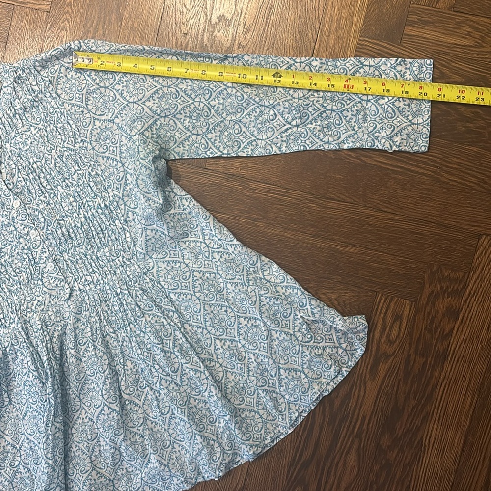 Roberta Roller Rabbit Blue and White Tunic with Intricate Patterns - Picture 2 of 16